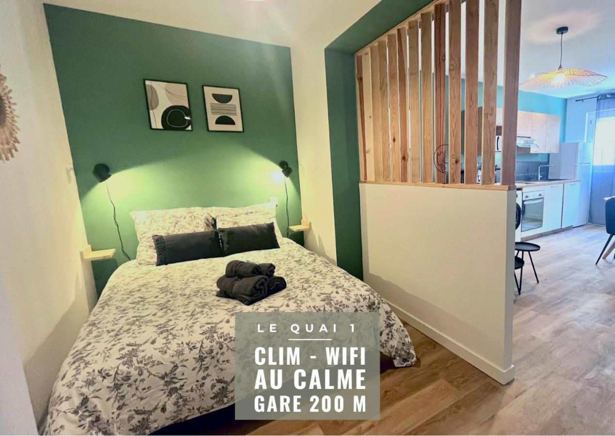 Le Quai 1 - Spacieux Studio Neuf Calme - Clim - Wifi - Gare A 200M 阿让 外观 照片